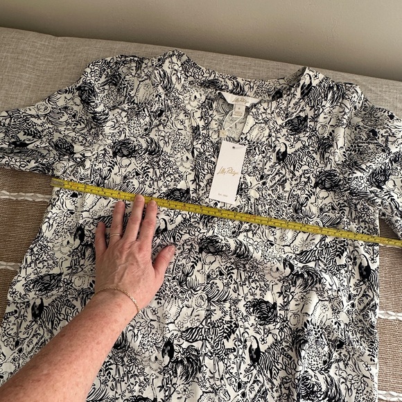 Lilly Pulitzer Olivine A-line Animal and Floral Print Long Sleeve Dress - Picture 12 of 14